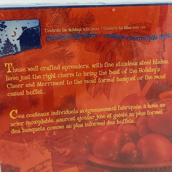 Christmas Spreaders Stainless Steel 3 Piece Set Handles Santa Candy Cane Tree - Picture 5 of 5